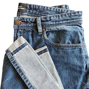 Todd Shelton Selvedge Jeans Men's 37 Blue Denim Basic Straight KNE Stnd 35x32